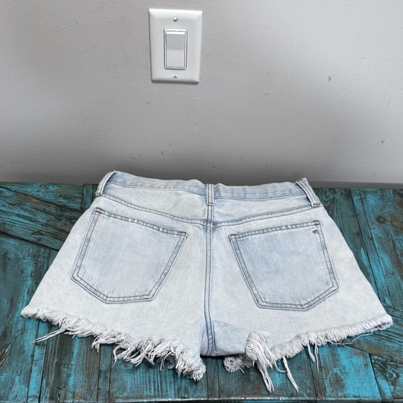 Madewell Relaxed Denim Shorts Cut Off Denim Shorts Raw Hem Size 26 - Picture 6 of 12
